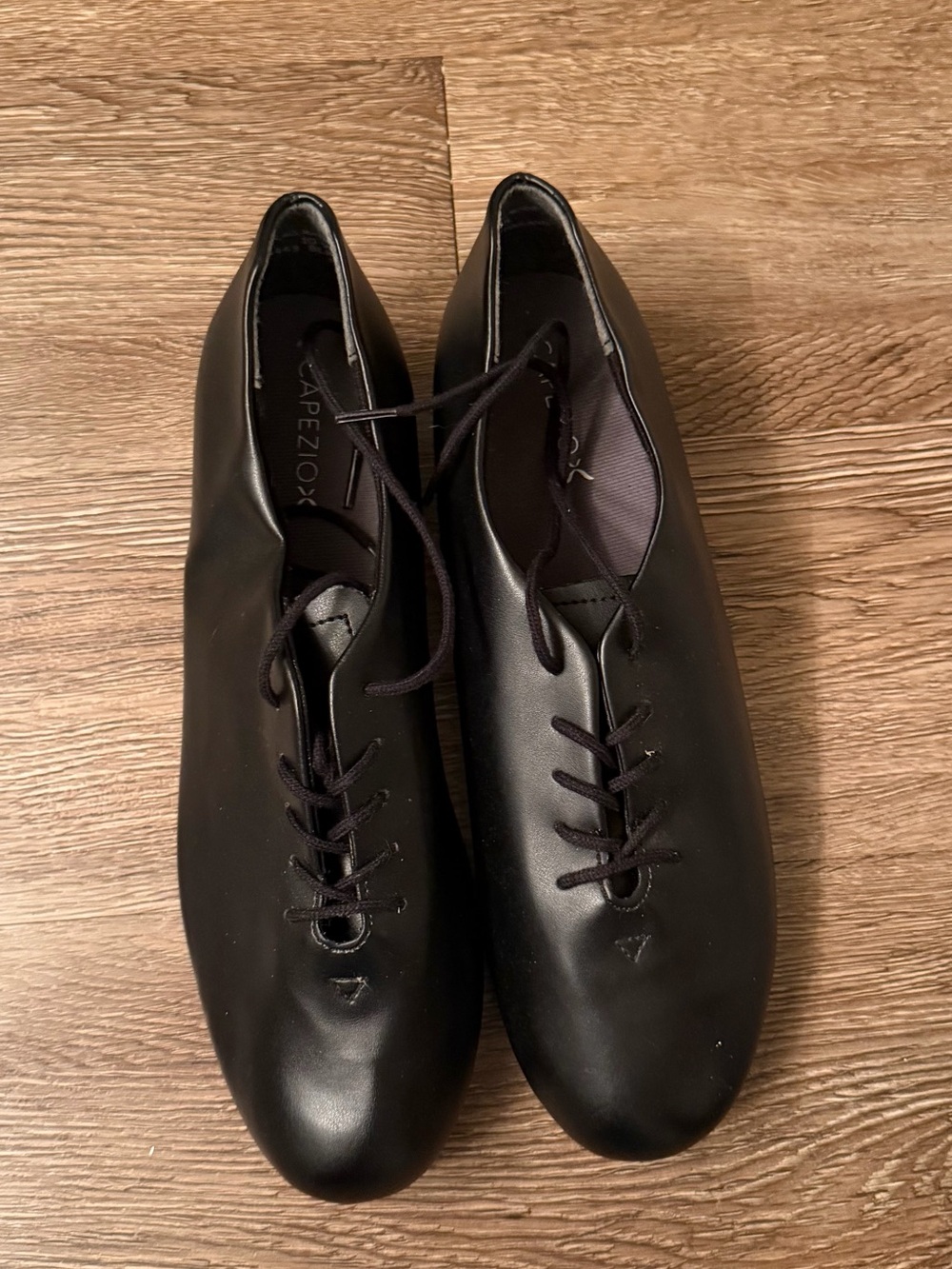Capezio Black Leather Lace-Up Jazz/Oxford Dance Shoes